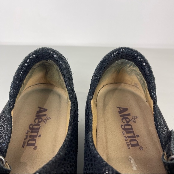 Alegria Dayna Black Dottie Mary Jane Shoes Women's Size 40 Leather Comfort Shoes - Picture 3 of 9